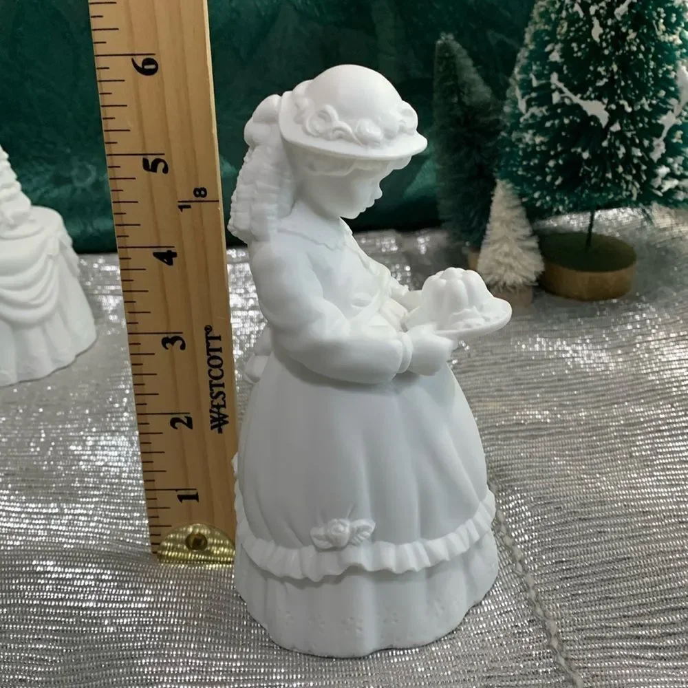 Department 56 Winter Silhouette White Porcelain‎ Figures Christmas Tea Set Of 3